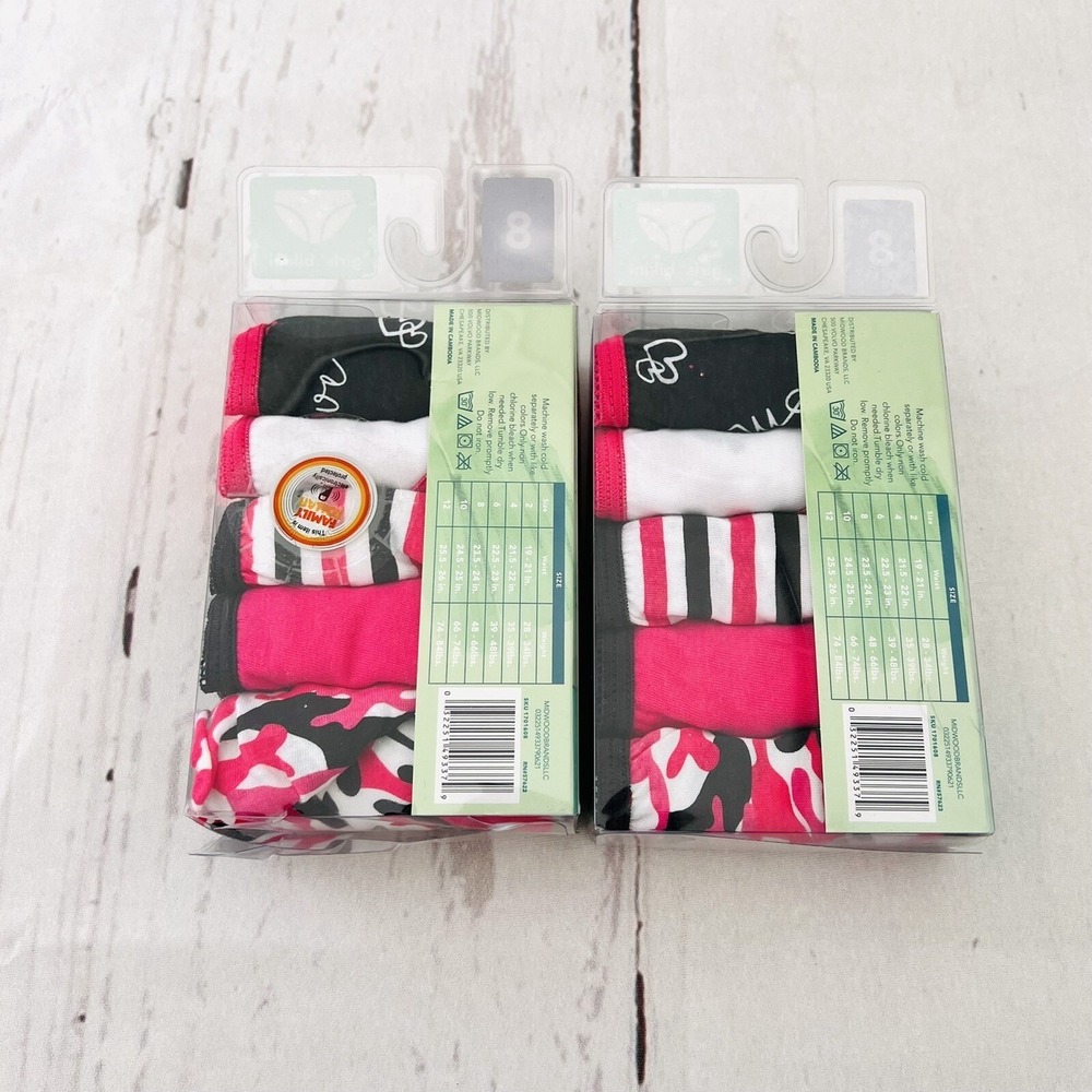 Girls Briefs Underwear Size 8 Set of 2 Packs (5 Each) New